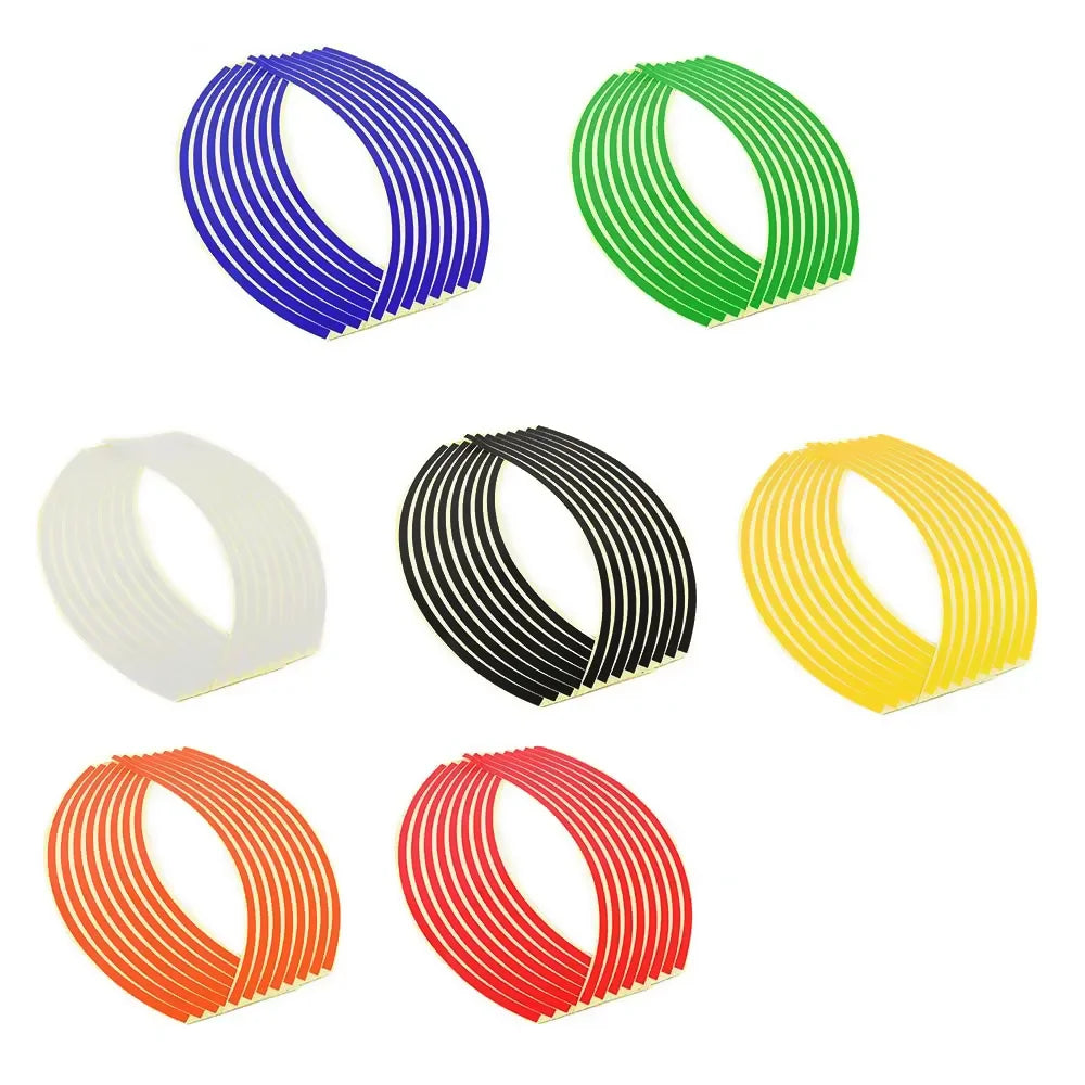 1 Pair PVC Motorcycle 18-inch Wheel Rim Stickers Modified Wheel Stickers Tire Reflective Stickers Wholesale DropShipping