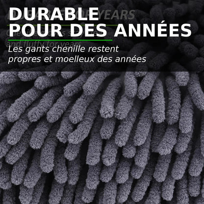 Car Wash Gloves Chenille Glove Plush Rags Thickened double-sided Car Supplies Cleaning Tools Auto Acessories Car Detailing