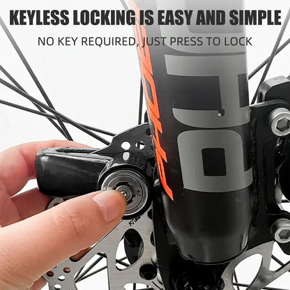 Motorcycle Disc Brake Lock Anti-Theft Security  Mountain Bike Durable Keyed Lock with 2 Keys, No Electricity or Battery Required