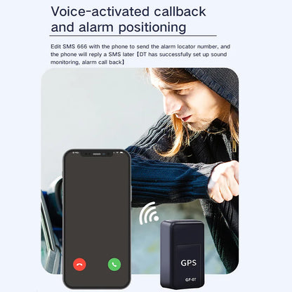 Mini GF07 GPS Tracker | Real-Time Tracking | Anti-Theft Alarm | Strong Magnetic Mount | SIM Message Positioner