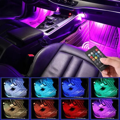 Universal Car RGB Ambient Lights LED Strip Interior Atmosphere Lamps 8 Colors Decorative Off Road 4x4 SUV Automobile Accessories