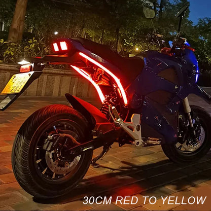 2pcs Motorcycle Turn Signal Lights LED Daytime Running Lights Tail Light DRL Waterproof Decoration Strip Brake Flowing Light