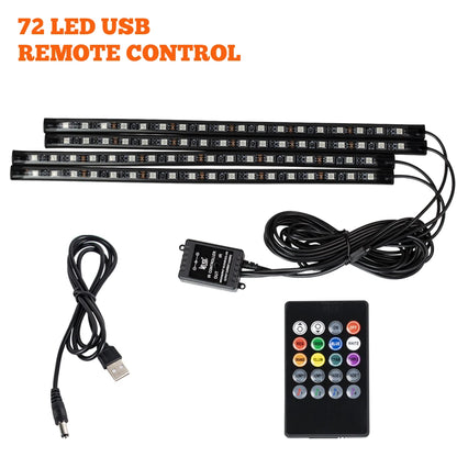 RGB Universal Car Ambient Lights LED Strip Interior Atmosphere Lamps 8 Colors Decorative Off Road 4x4 SUV Automobile Accessories