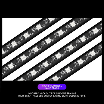 RGB APP LED Motorcycle Car Atmosphere Foot Light APP Control Flexible Waterproof Sound Control 12V Moto Decorative Lamp Strip