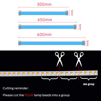 2pcs Motorcycle Turn Signal Lights LED Daytime Running Lights Tail Light DRL Waterproof Decoration Strip Brake Flowing Light