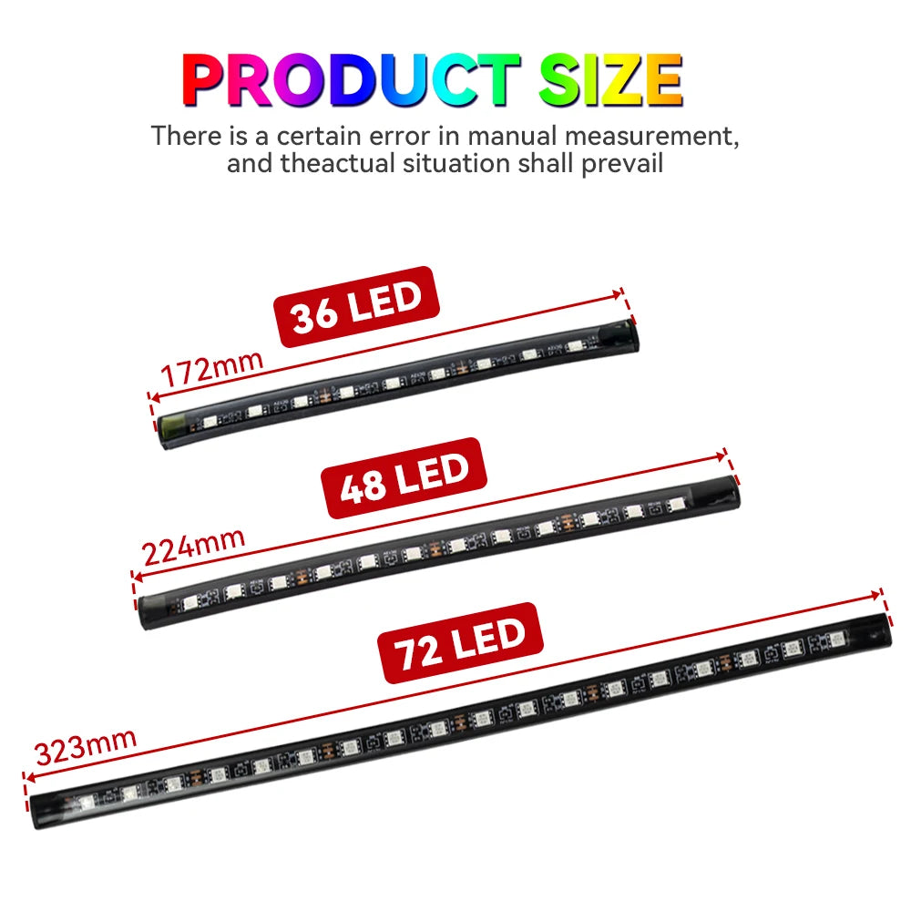 Led Car Foot Lamp Ambient Light RGB Usb App Remote Music Control Automotive Interior Decorative Neon Atmosphere Lights