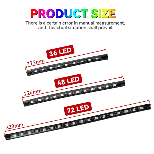Led Car Foot Lamp Ambient Light RGB Usb App Remote Music Control Automotive Interior Decorative Neon Atmosphere Lights