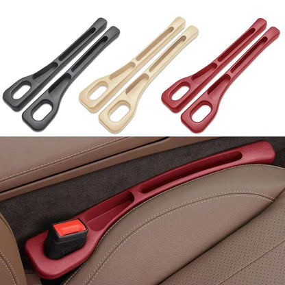 2pc Car Seat Gap Filler Organizer Pu Waterproof Car Seat Gap Plug Strip with 2 Grooves Seat Gap Storage Auto Interior Accessorie