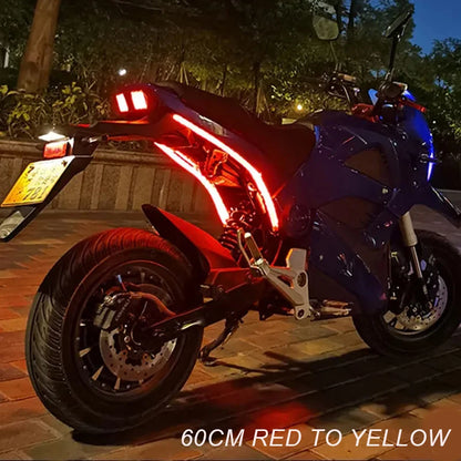 2pcs Motorcycle Turn Signal Lights LED Daytime Running Lights Tail Light DRL Waterproof Decoration Strip Brake Flowing Light