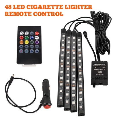 RGB Universal Car Ambient Lights LED Strip Interior Atmosphere Lamps 8 Colors Decorative Off Road 4x4 SUV Automobile Accessories
